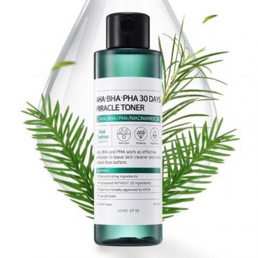 Nước Hoa Hồng SOME BY MI Cho Da Mụn 150ml Miracle Toner AHA- BHA-PHA 30 Days